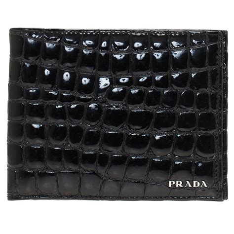 prada black crocodile exotic skin womens wallet|Prada Livermore.